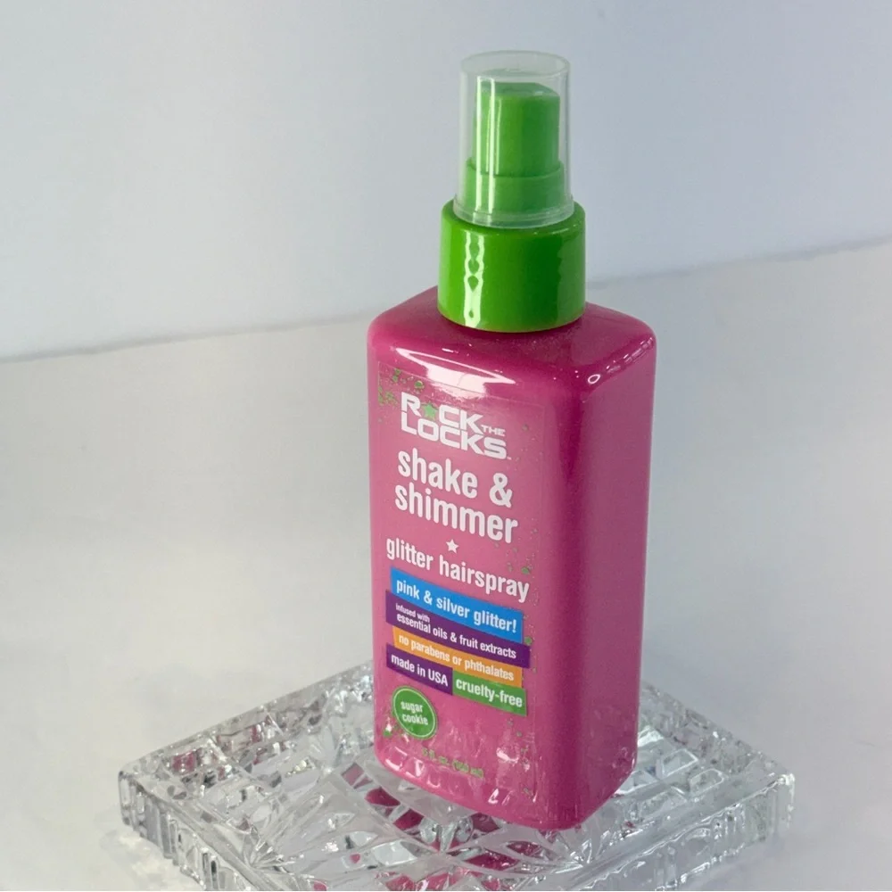 🆕 Shimmer Glitter Hairspray 💖 Pink & Silver Sugar Cookie 💖💖 5 oz
